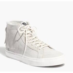 Vans Size 7.5 Shoes Sneakers SK8-Hi Moccasin High Top Fringed Gray Suede Skate